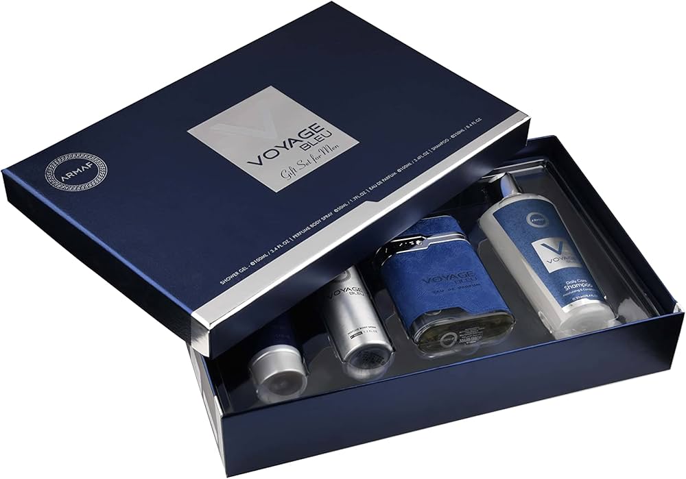 Armaf Voyage Bleu Gift Set For Men -4PC  Eau de Parfum 100 ml for Men