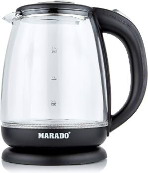 Marado Glass Electric Kettle 2.0L 1500W, Hot Water boiler with Led, Easy Cleaning, 360 degree Rotated Glass kettle