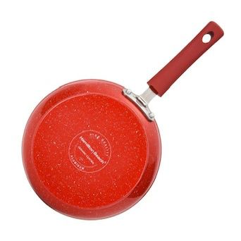 Hamilton Beach 2-Piece Red Aluminum Nonstick Fry Pan Set - Stove Top Safe Cookware, Bakelite Handle, Scratch-Resistant, Dishwasher Safe