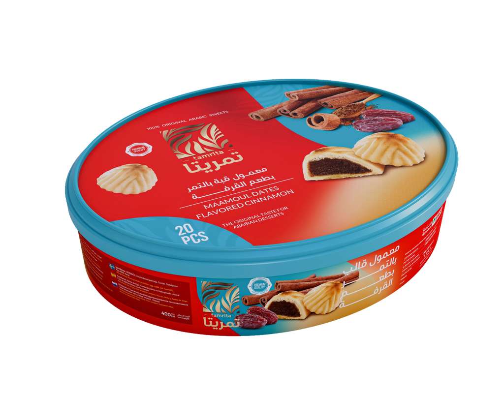 معمول تمر على شكل قبة بنكهة القرفة 400 غرام (20 قطعة)