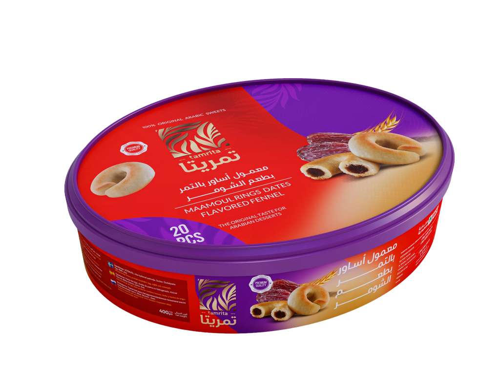 معمول بنكهة التمر والشمر 400 غرام (20 قطعة)